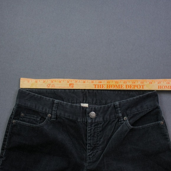 J Crew Corduroy Bootcut Western Pants Black Gray Mens 10R Vintage Stretch 33X32 - Picture 7 of 10